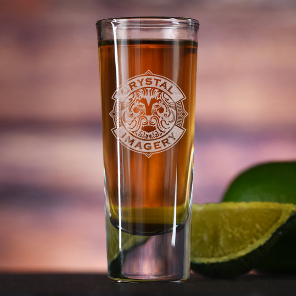 Laser Etched Your Logo Tequila Shooter Glass