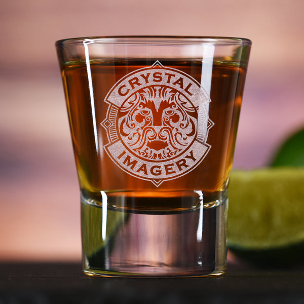 Laser Etched Logo Shot Glasses