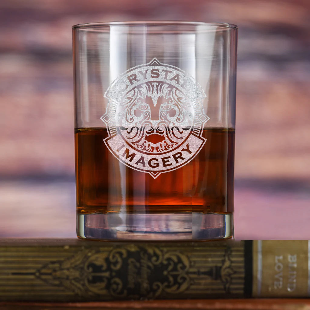 Laser Etched Logo Standard Bourbon Whiskey Glass