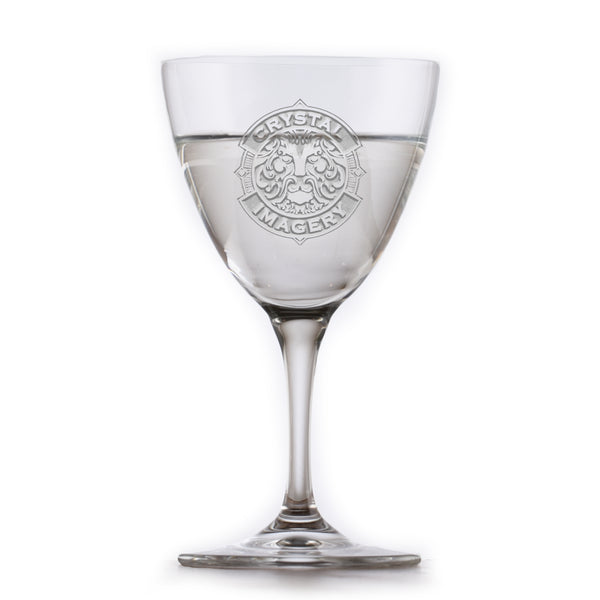 Nick and Nora Crystal Martini Glass Etched With Your Logo