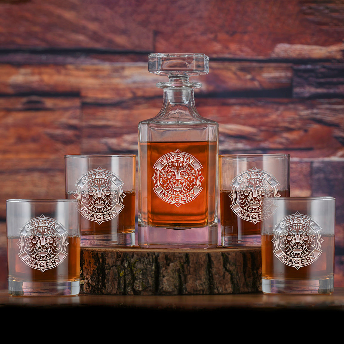 Your Logo, Whiskey Decanter & Glasses Gift Set