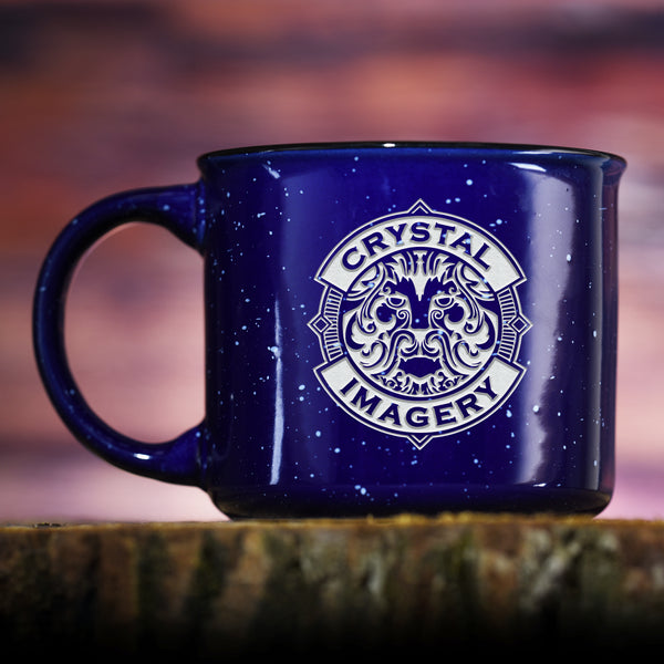 Blue Campfire Mug With Logo
