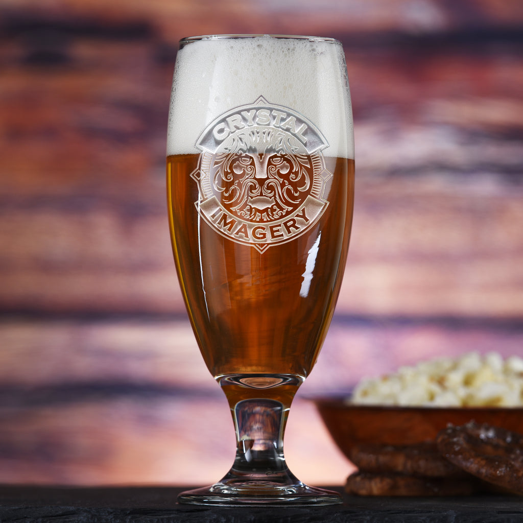 Corporate Logo Goblet Beer Glasses, Lager Chalice