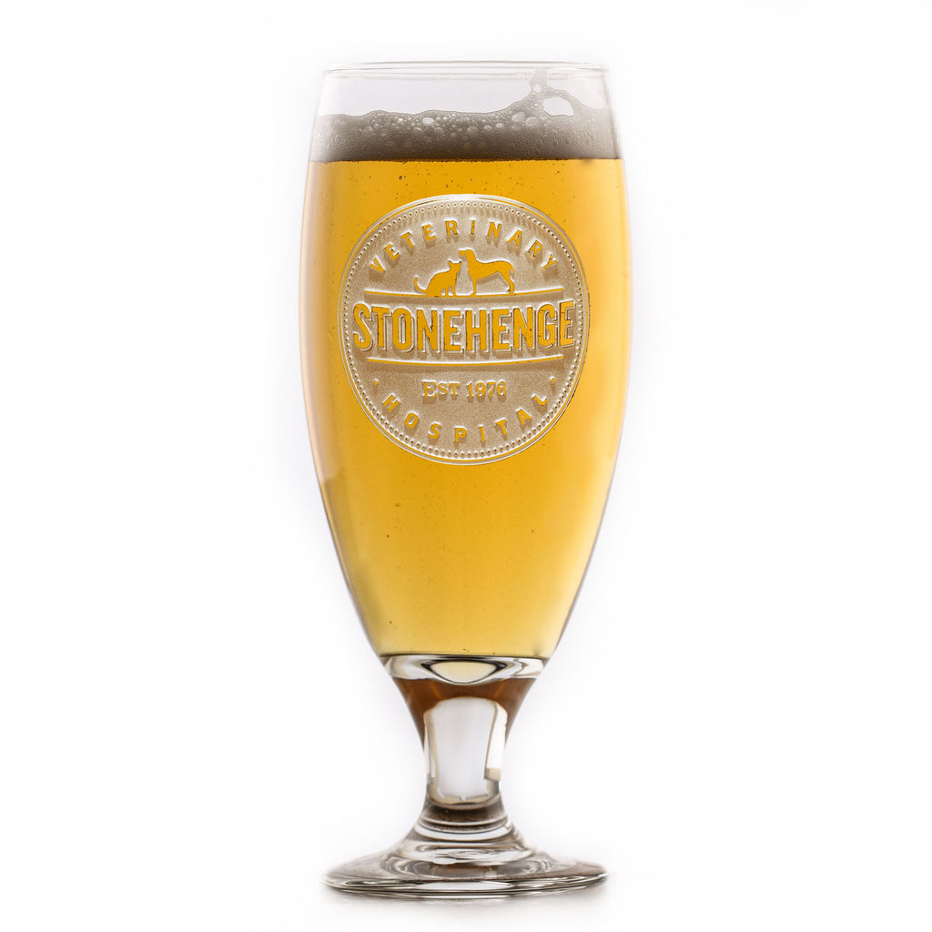 Corporate Logo Goblet Beer Glasses, Lager Chalice