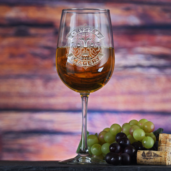 Corporate Logo Engraved Branded Wine Glasses