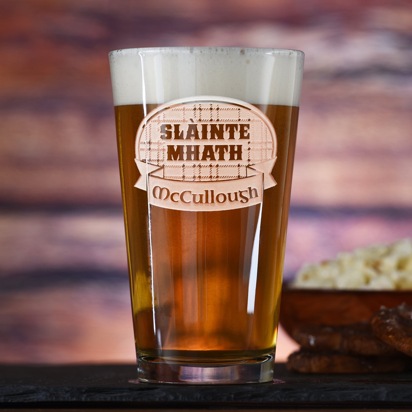 Scottish Toast "Slainte Mhath" Pint Pub, Beer Glass Gift