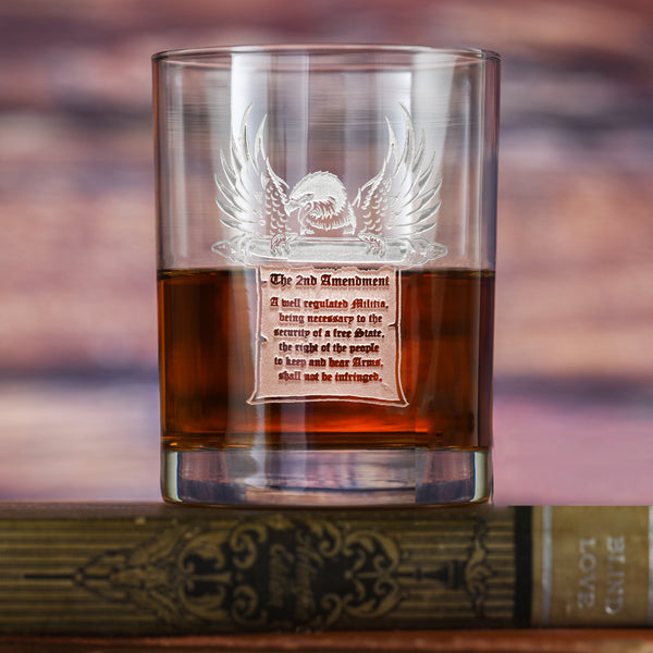 2nd Amendment Gun Rights Freedom Whiskey Glass Gift