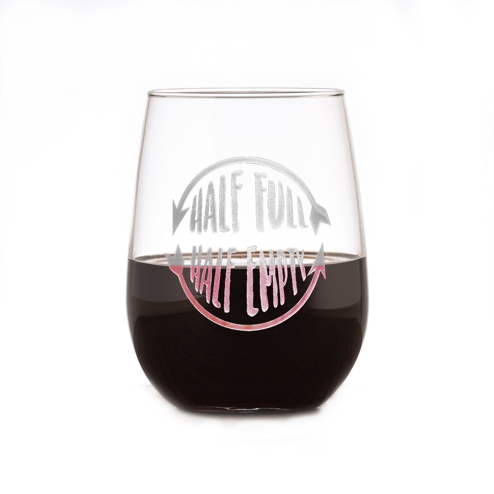 Half Full, Half Empty Stemless Wine Gift