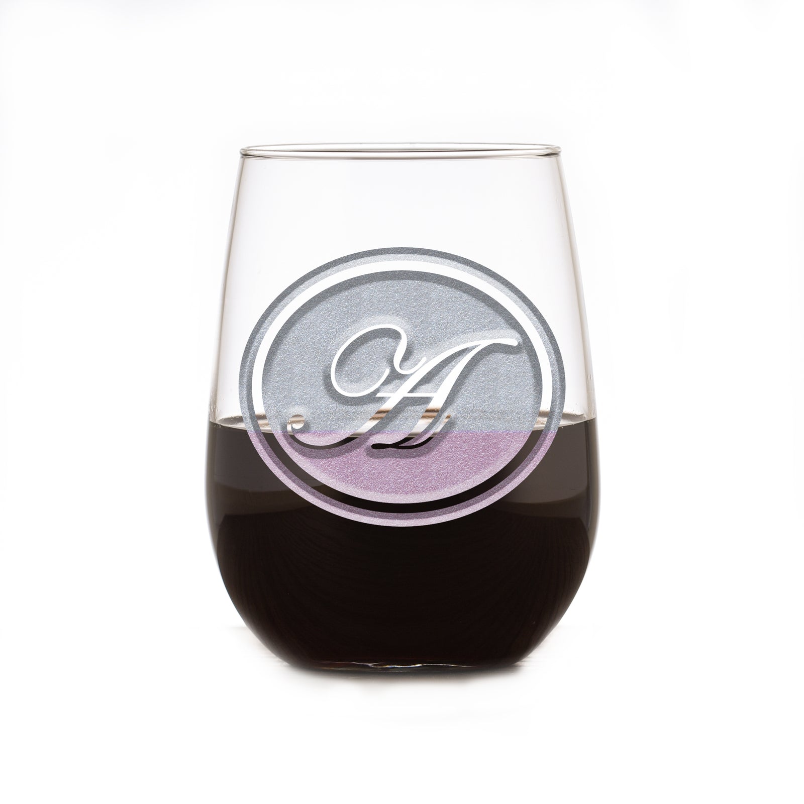Stemless Wine Glass With Monogram