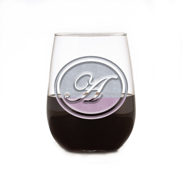Stemless Wine Glass With Monogram