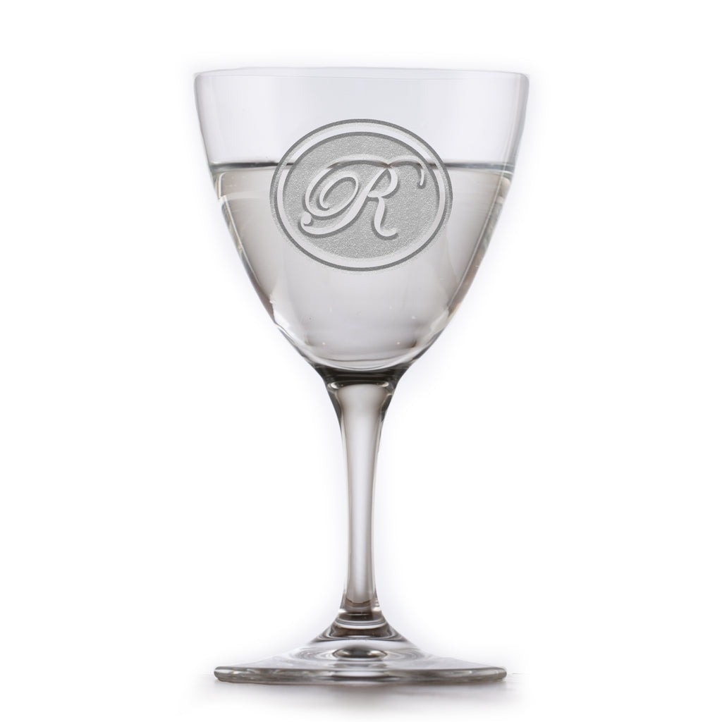 Custom Engraved Nick and Nora Crystal Martini Glass