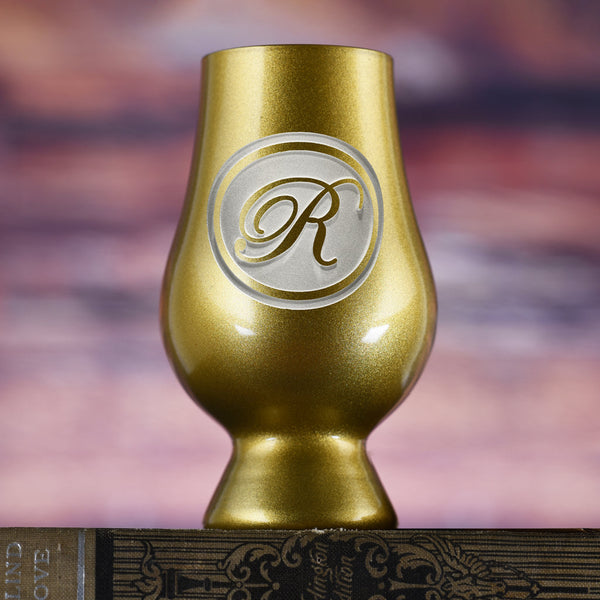 Personalized Gold Glencairn Whisky Glass