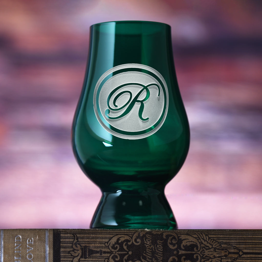 Personalized Green, Glencairn Whisky Glass