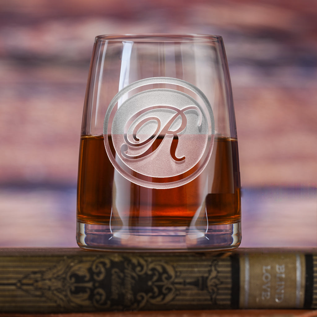 Custom, Engraved Rocks DOF Glass Stolzle Crystal