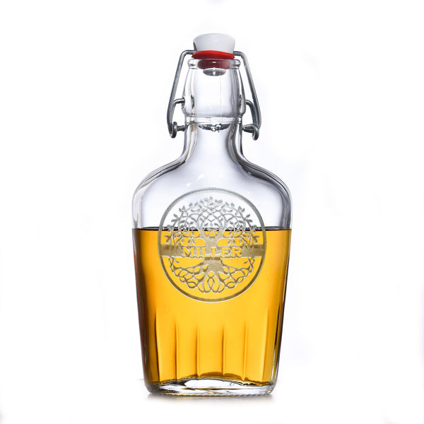 Family Tree Custom Engraved Hip Flask