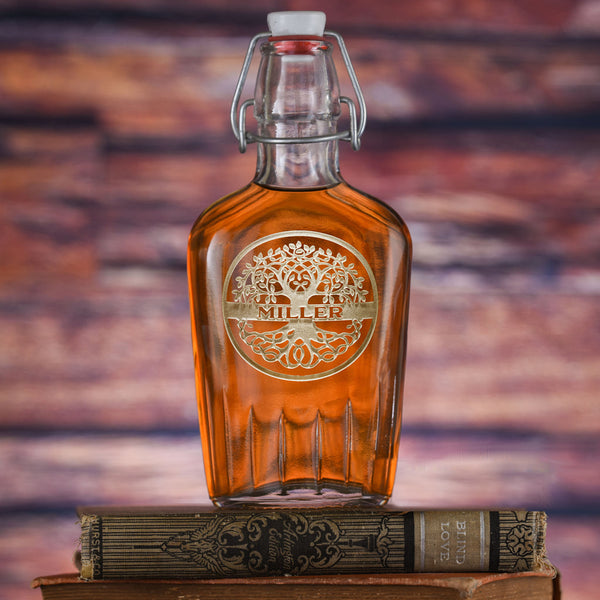 Family Tree Custom Engraved Hip Flask