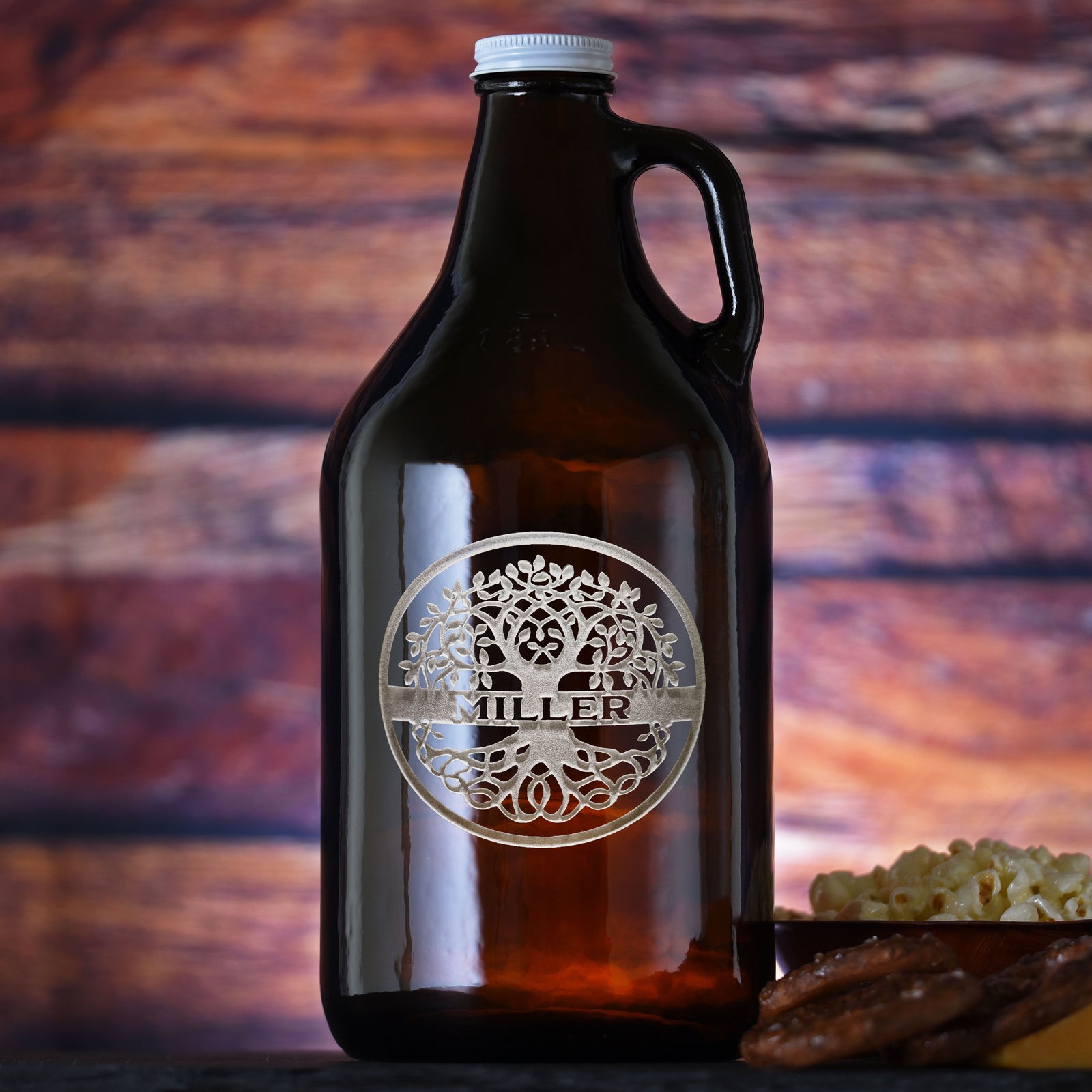 Family Tree Engraved Beer Growler Gift