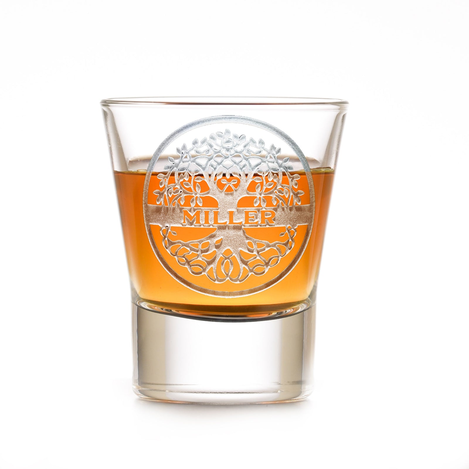 Family Tree Engraved Shot Glass Gift