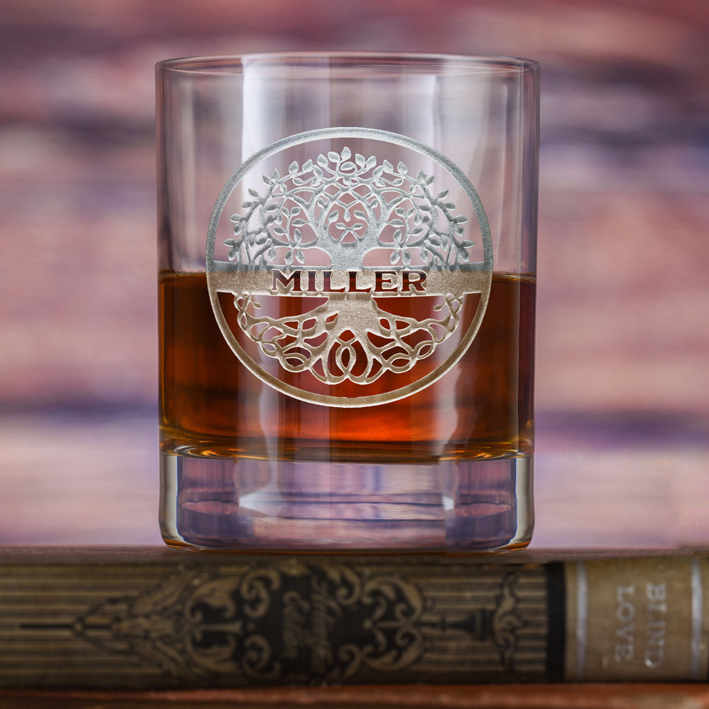 Family Tree Stolzle Crystal Rocks DOF Glass