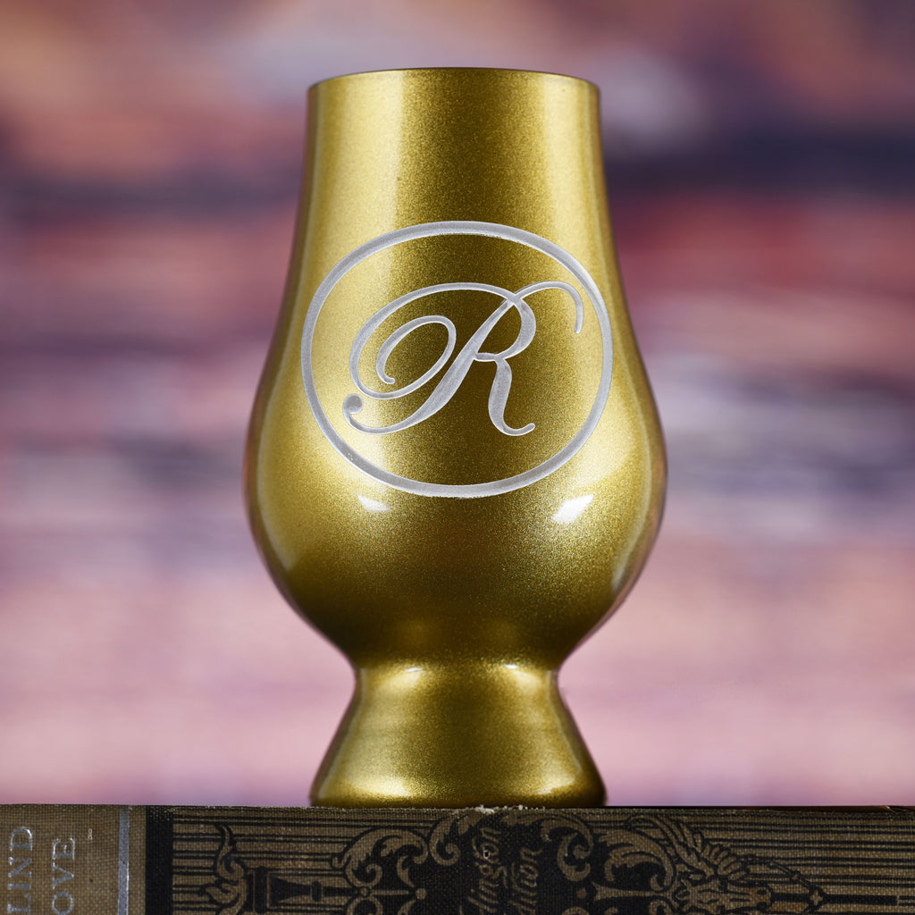 Gold Glencairn Whisky Glass, With Monogram