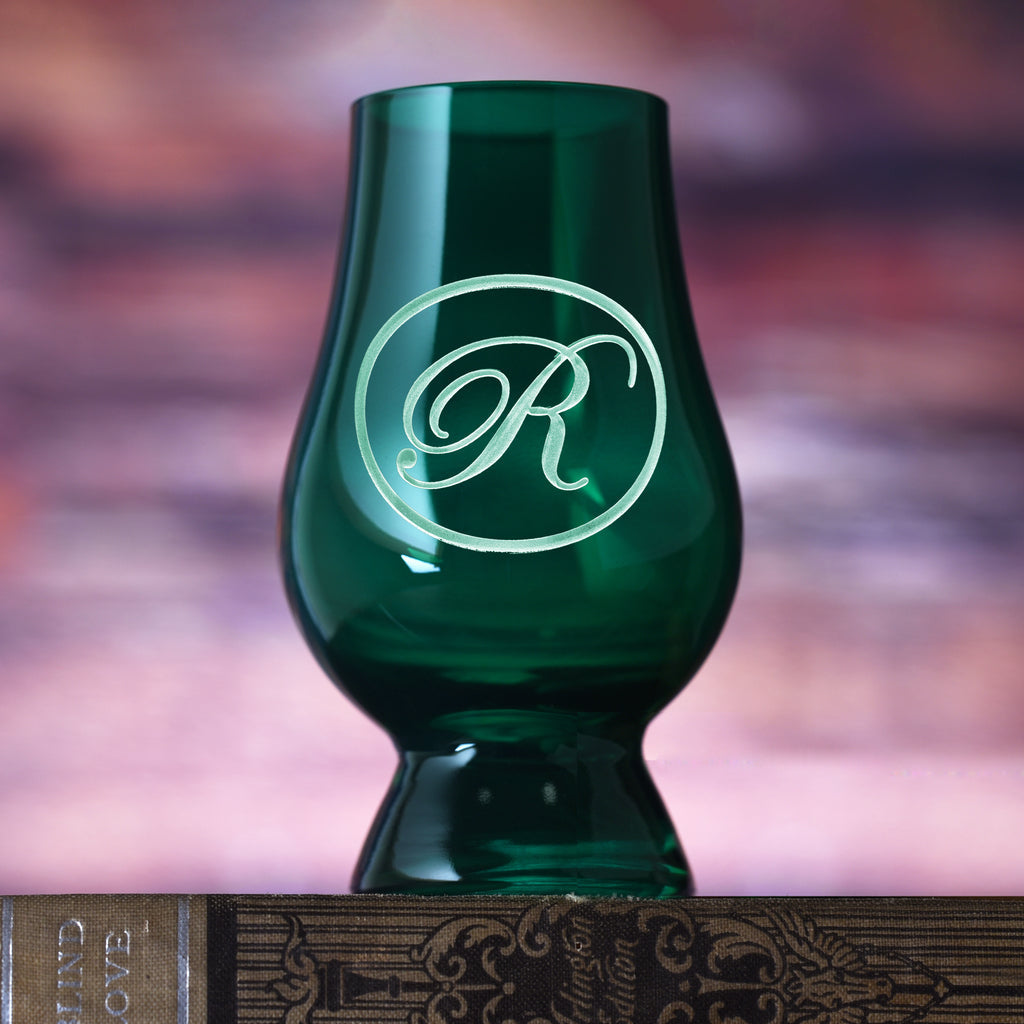 Green Glencairn, Whisky Glass With Monogram