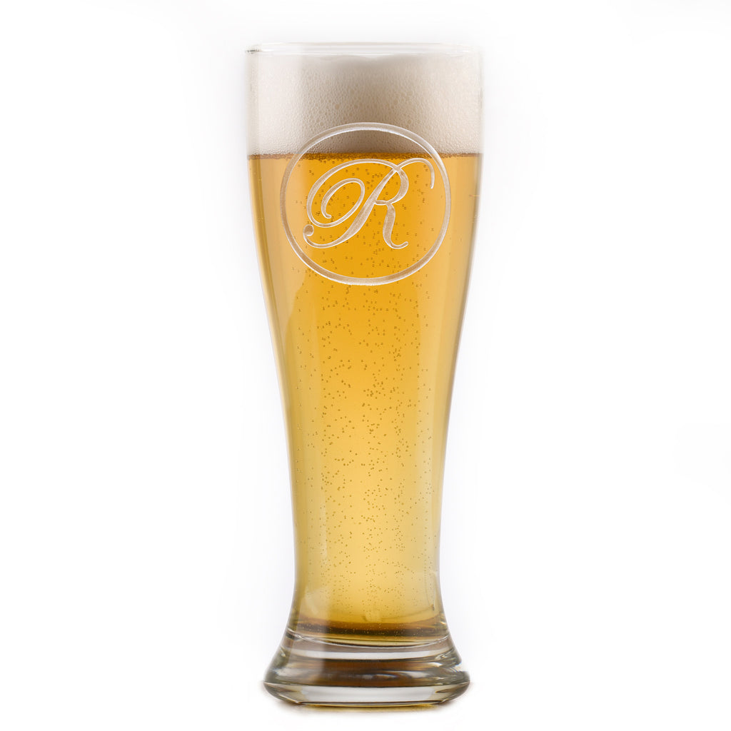Monogram Pilsner Beer Glass