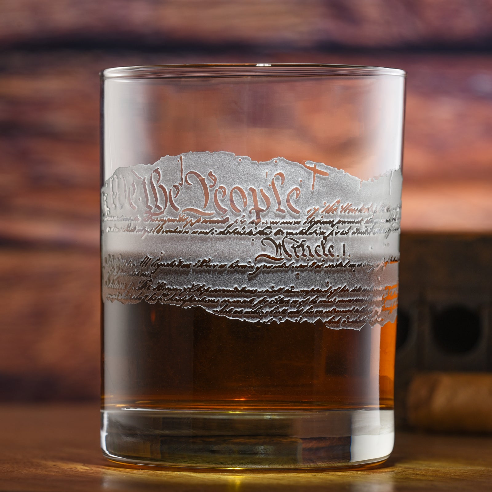 Preamble to the Constitution Rocks Glass (Set of 2)