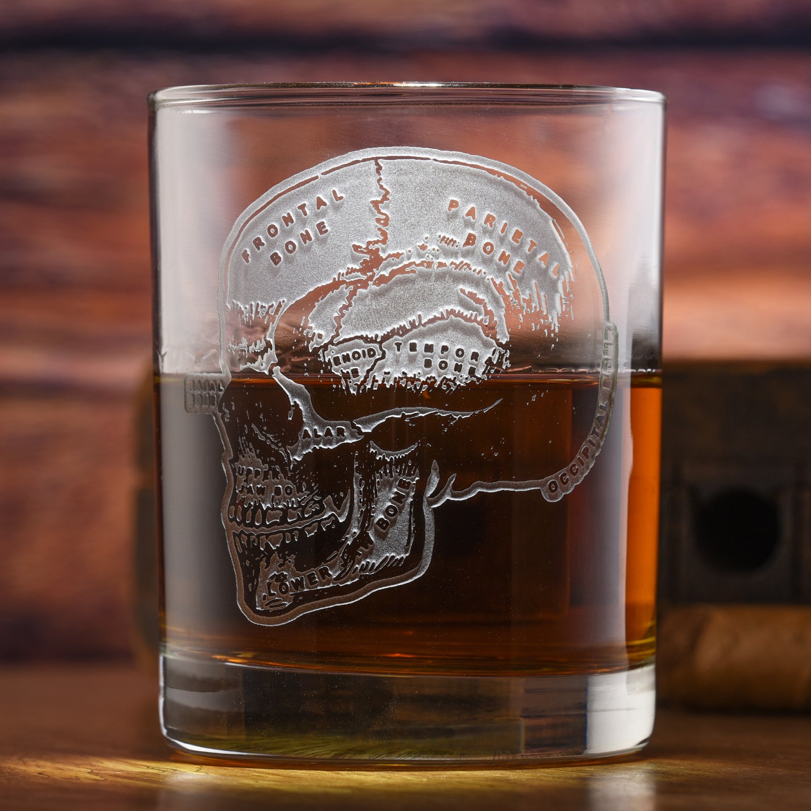 Skull & Bones Model Rocks Glass (Set of 2)