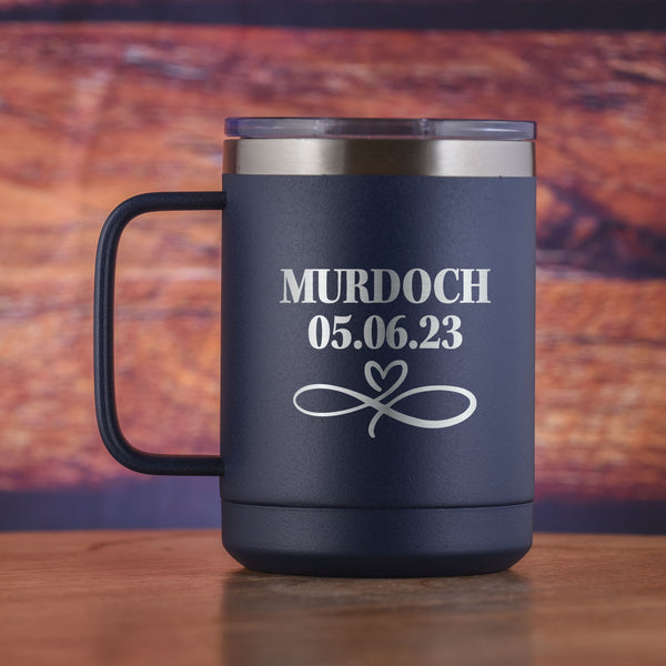 Wedding Favor Gift Coffee Mug Tumbler with Handle