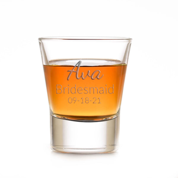Bridesmaid Wedding Favor Shot Glass