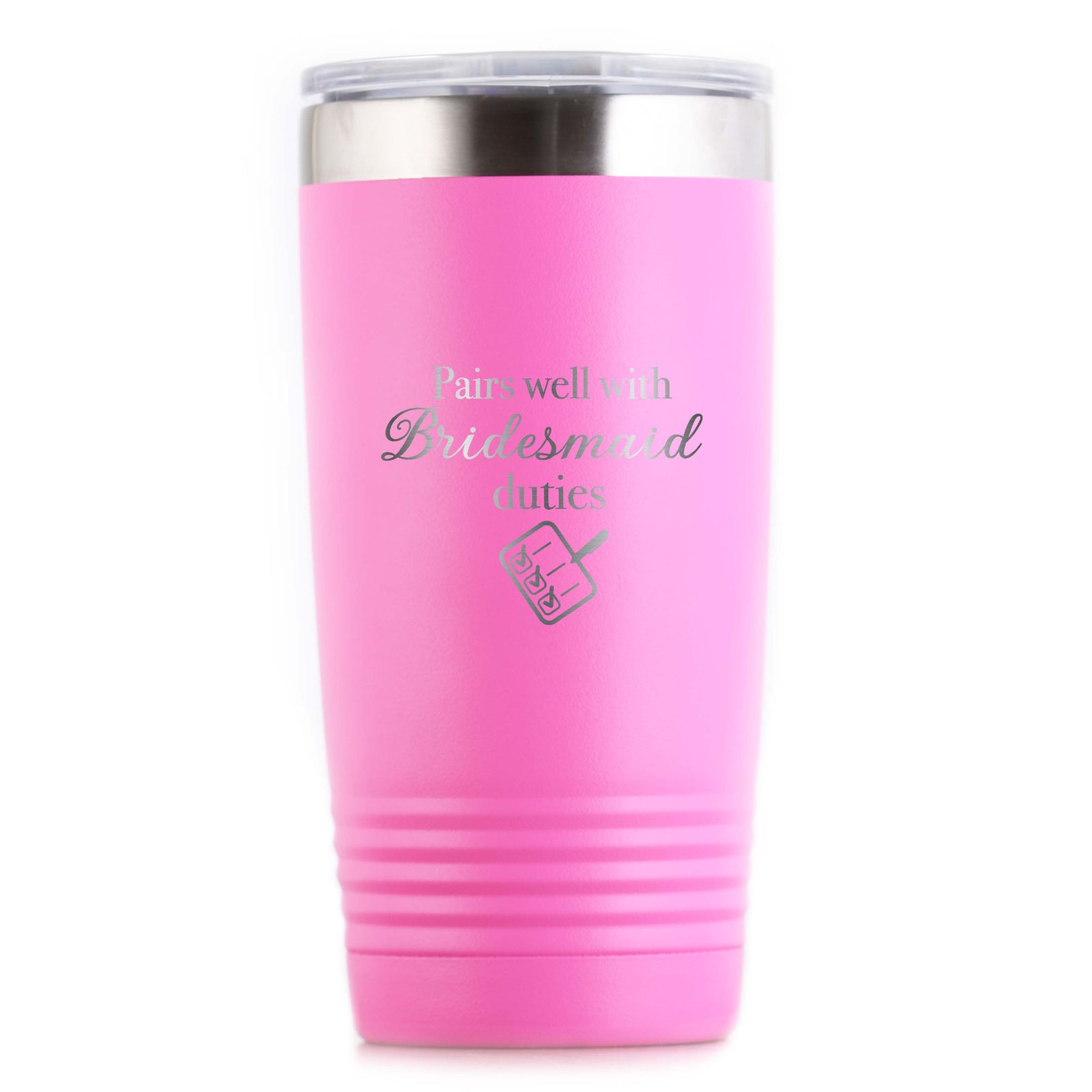"Pairs Well With Bridesmaid Duties" Travel Tumbler Gift