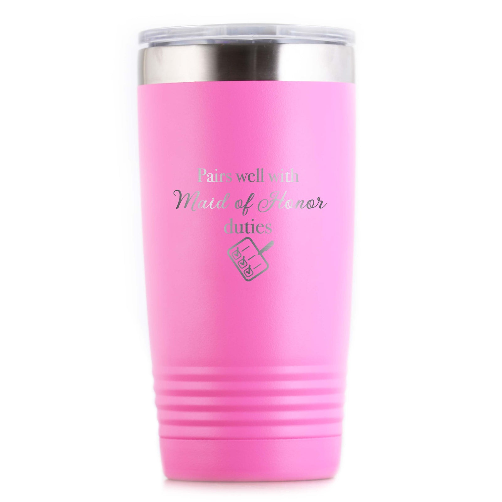 "Pairs Well With Maid of Honor Duties" Travel Tumbler Gift