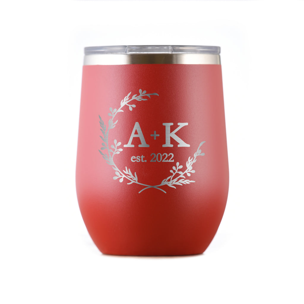 Wedding Favor Stemless Wine Insulated Tumbler Gift