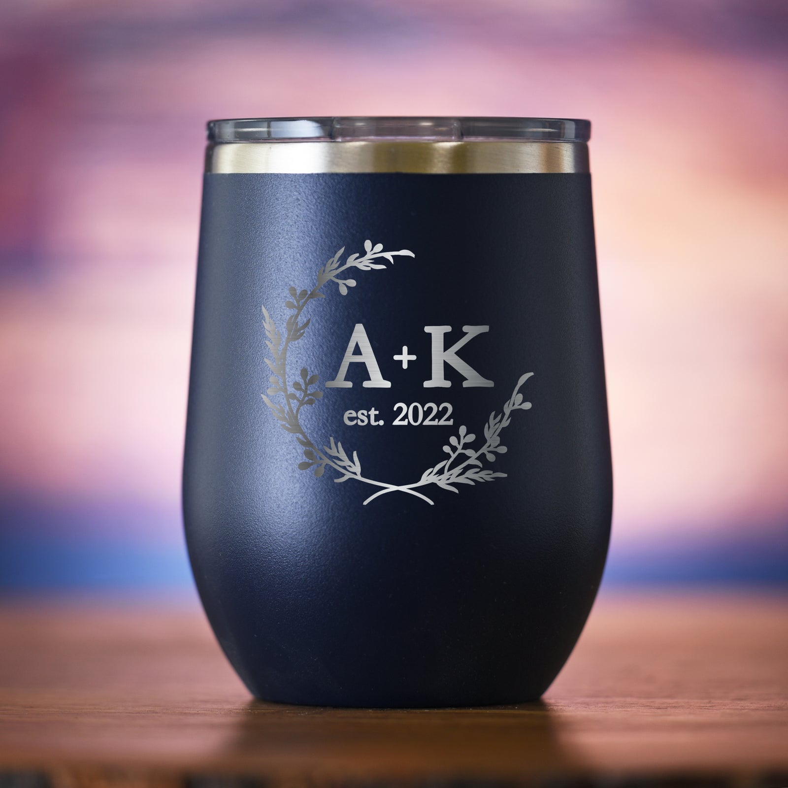Wedding Favor, Stemless Wine Glass, Insulated Tumbler Gift
