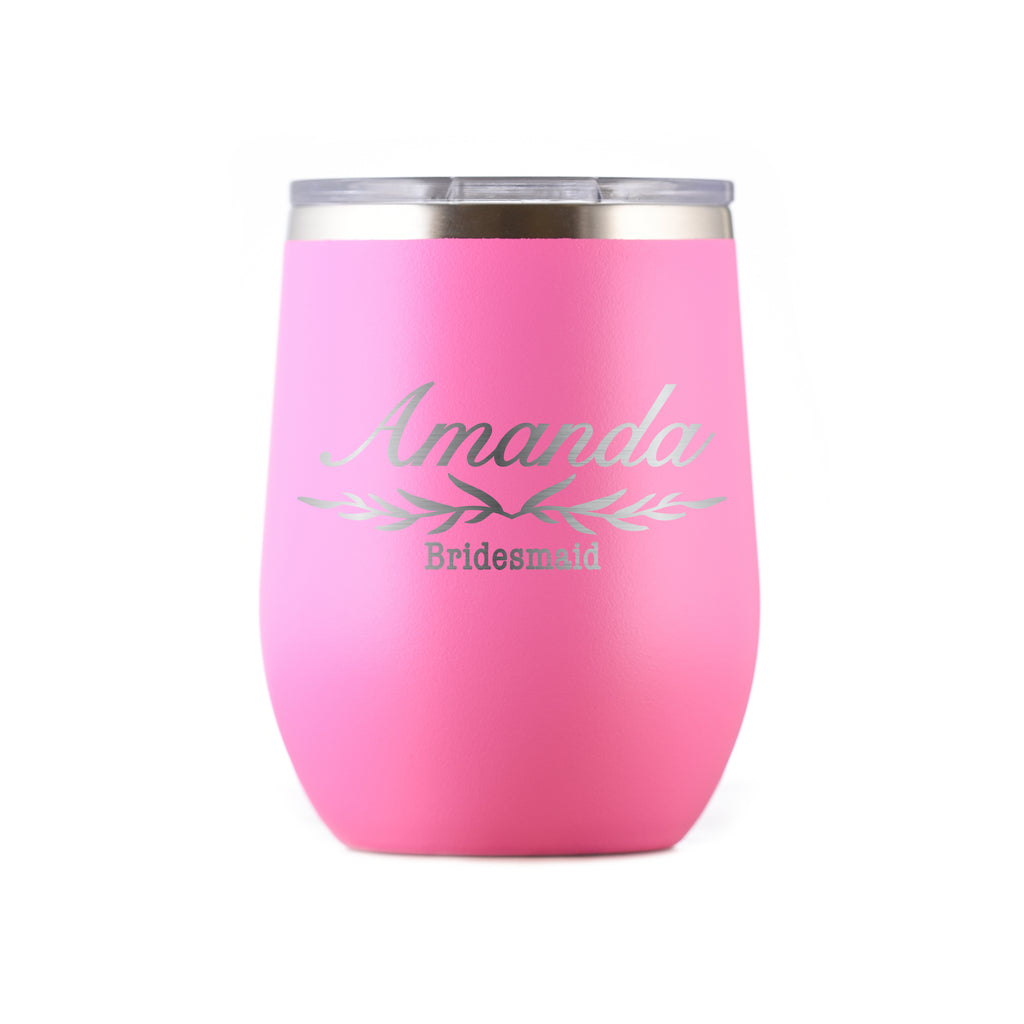 Bridesmaid and Maid of Honor Wine Tumbler Gift