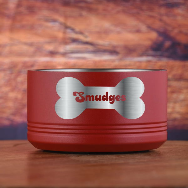 Custom Etched Large Pet Bowl for Dog or Cat