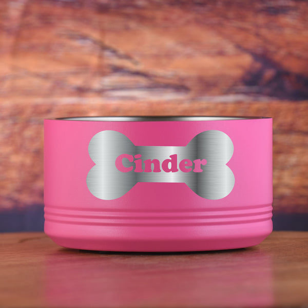 Custom Etched Small Pet Bowl for Dog or Cat