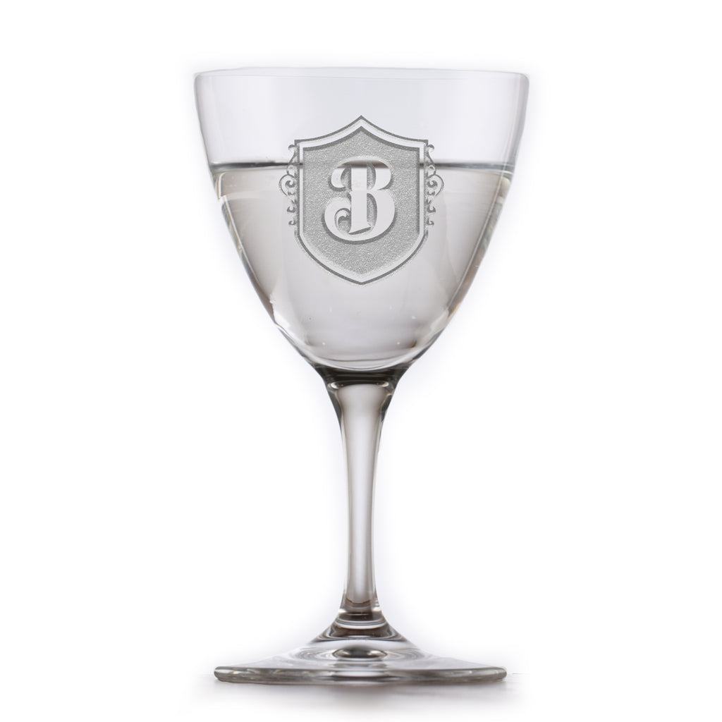 Personalized Nick and Nora Crystal Martini Glass