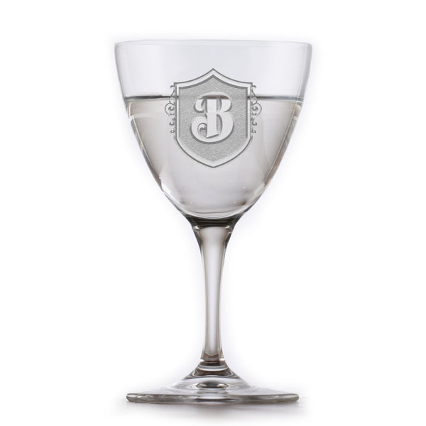 Personalized Nick and Nora Crystal Martini Glass