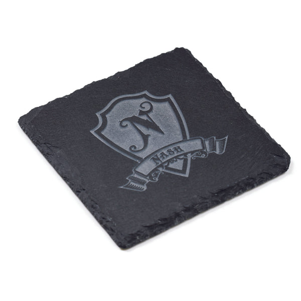 Custom Engraved Slate Coasters, SET OF 4