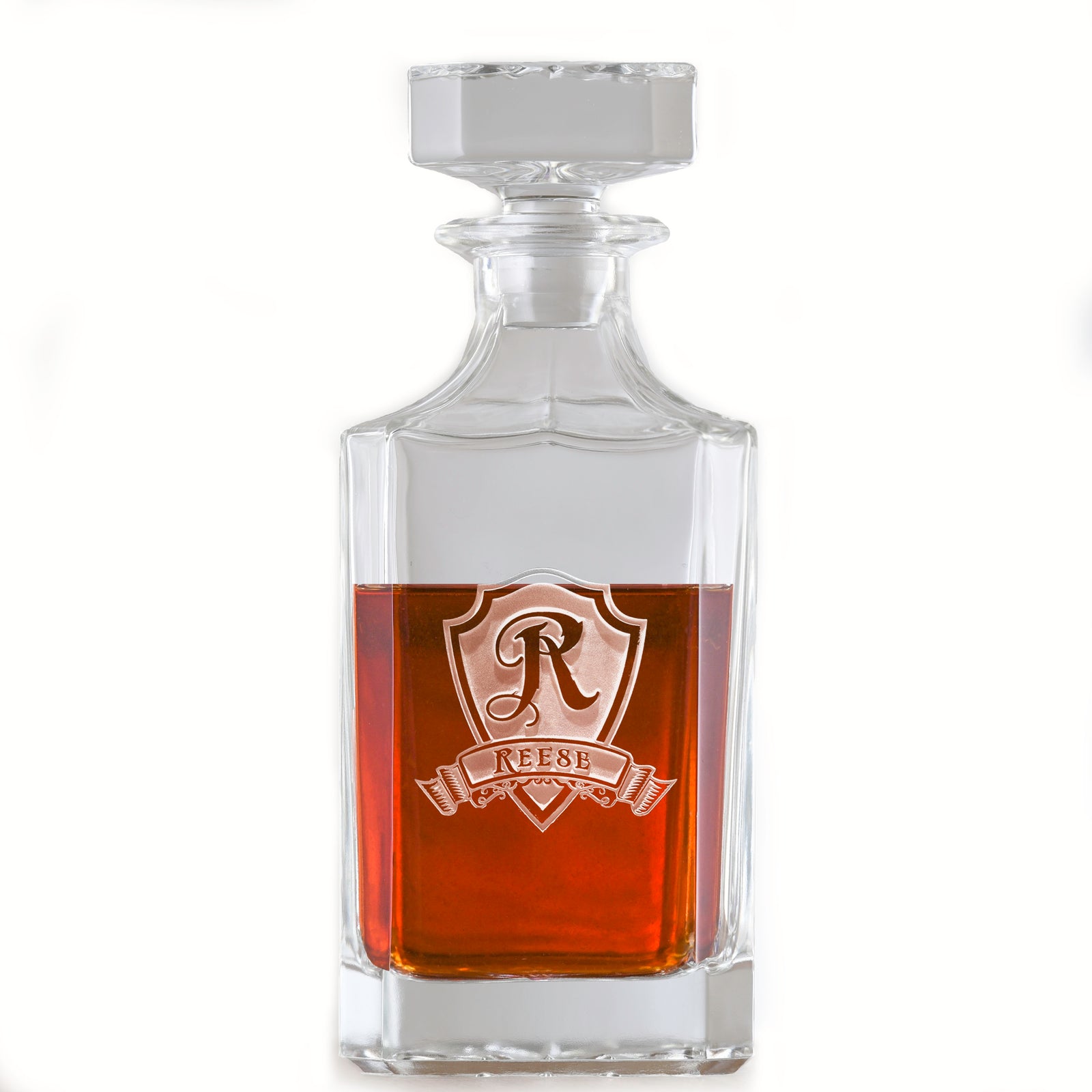 Personalized Square Whiskey Decanter