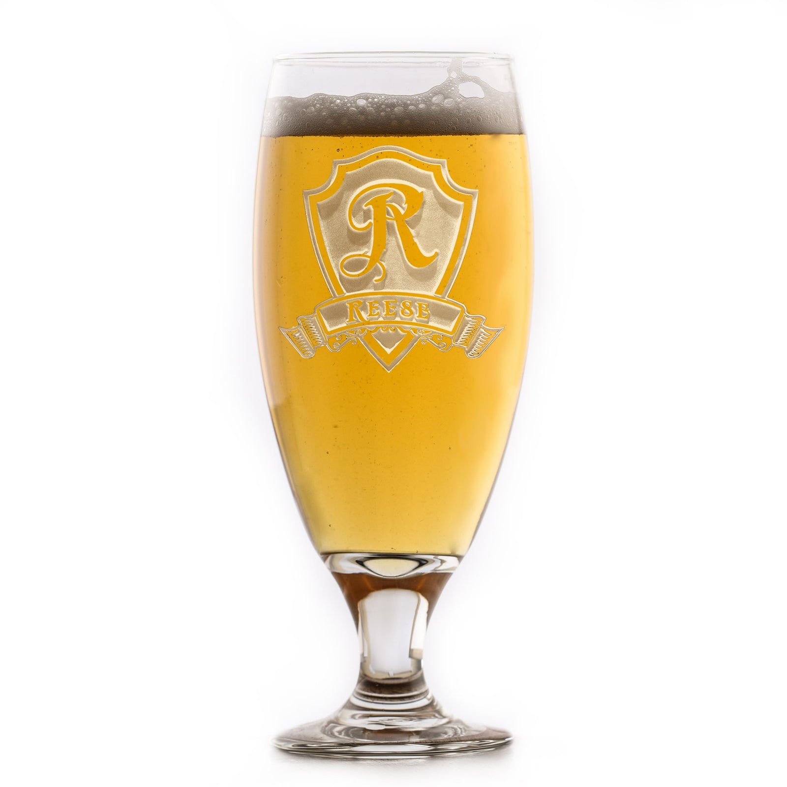 Monogrammed, Personalized Glass Goblet M30