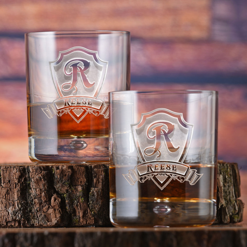 Engraved Whiskey Bar Glasses SET of 2