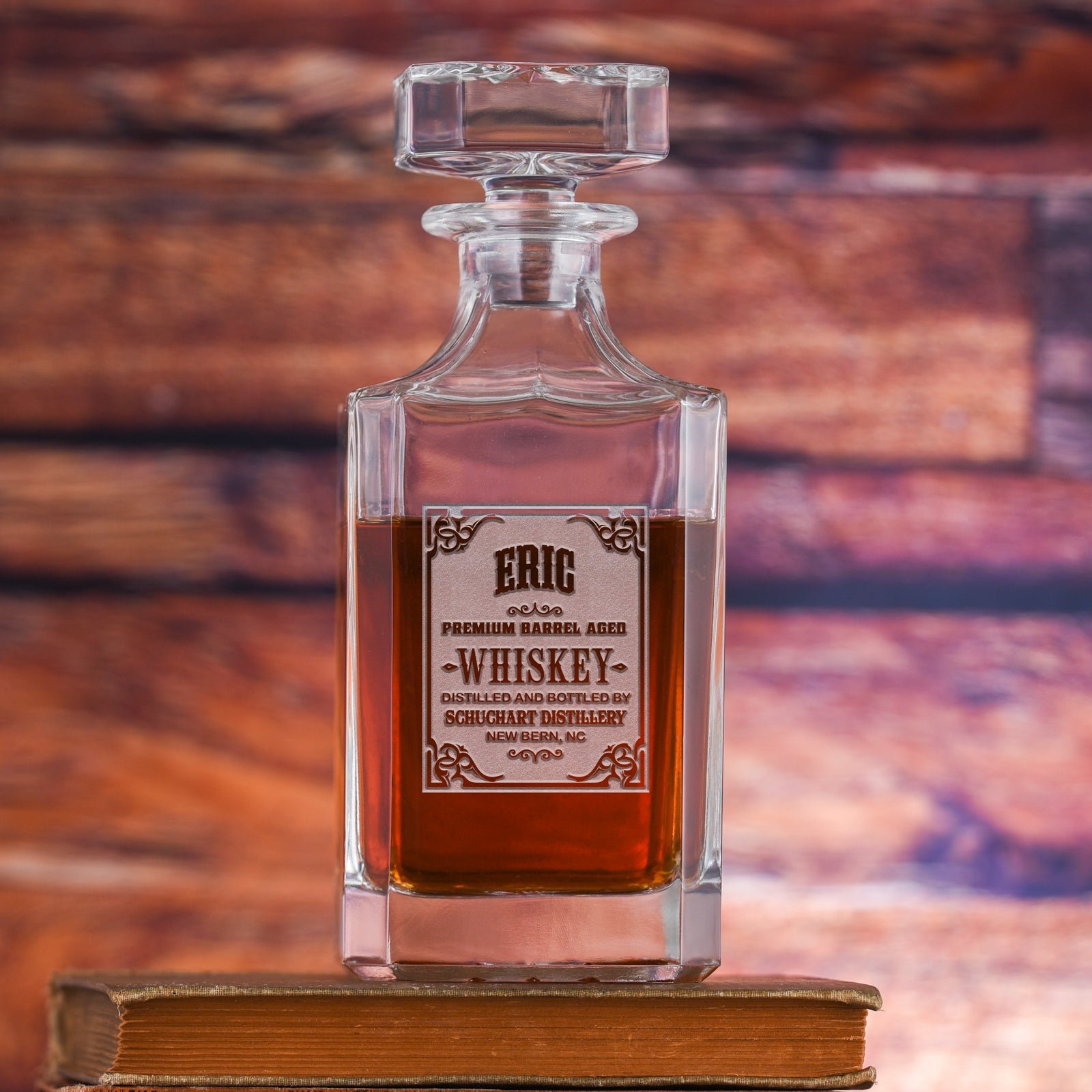 My Own Distillery Whiskey Label, Square Decanter