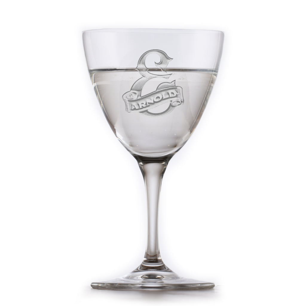 Custom Nick and Nora Crystal Martini Glass