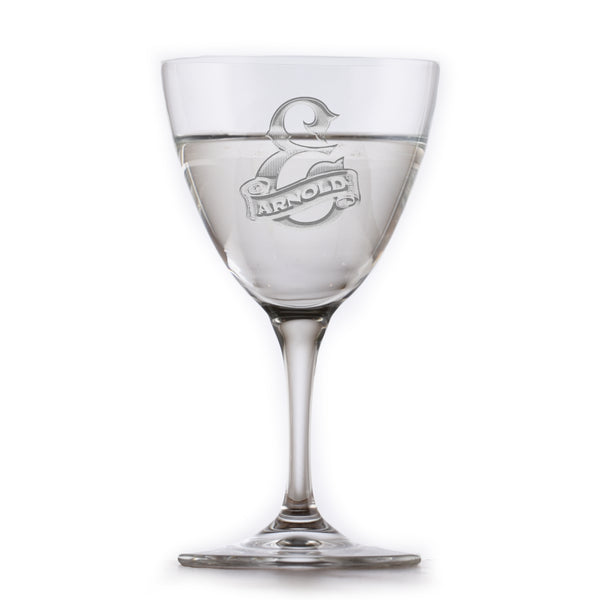 Custom Nick and Nora Crystal Martini Glass