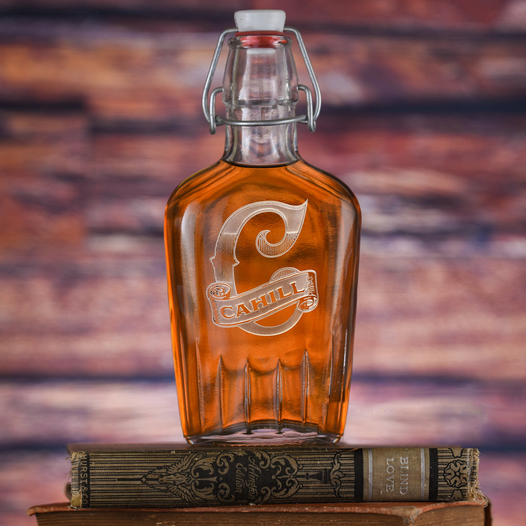 Carnivale Personalized, Engraved Bourbon Flask