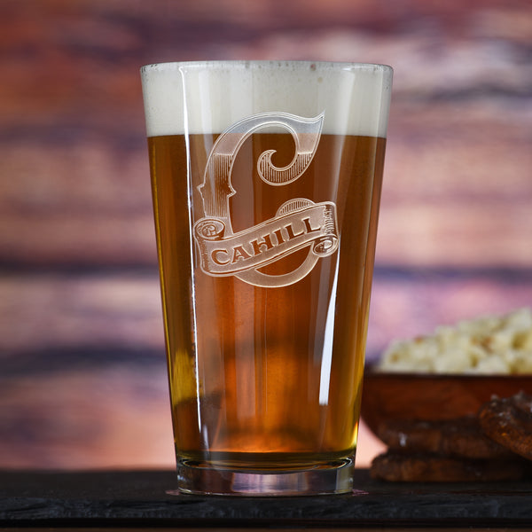 Custom Name Engraved Pint Pub Beer Glass