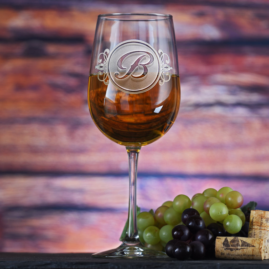 Wine Glasses with Monograms, Wedding Gifts