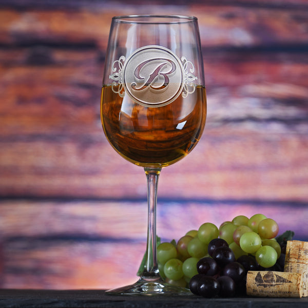 Wine Glasses with Monograms, Wedding Gifts